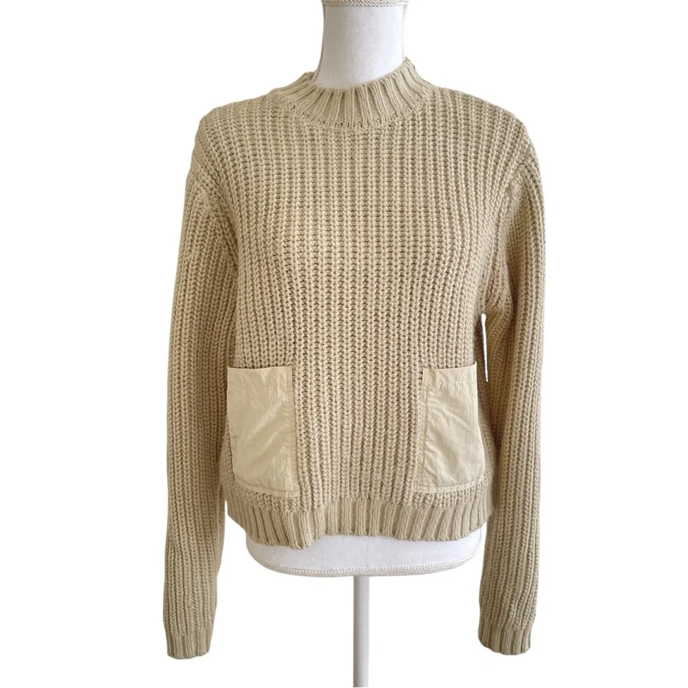 Zara Olive Green Crew Neck Sweater - Picture 6 of 13